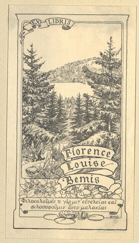 Bookplate of Florence Louise Bemis