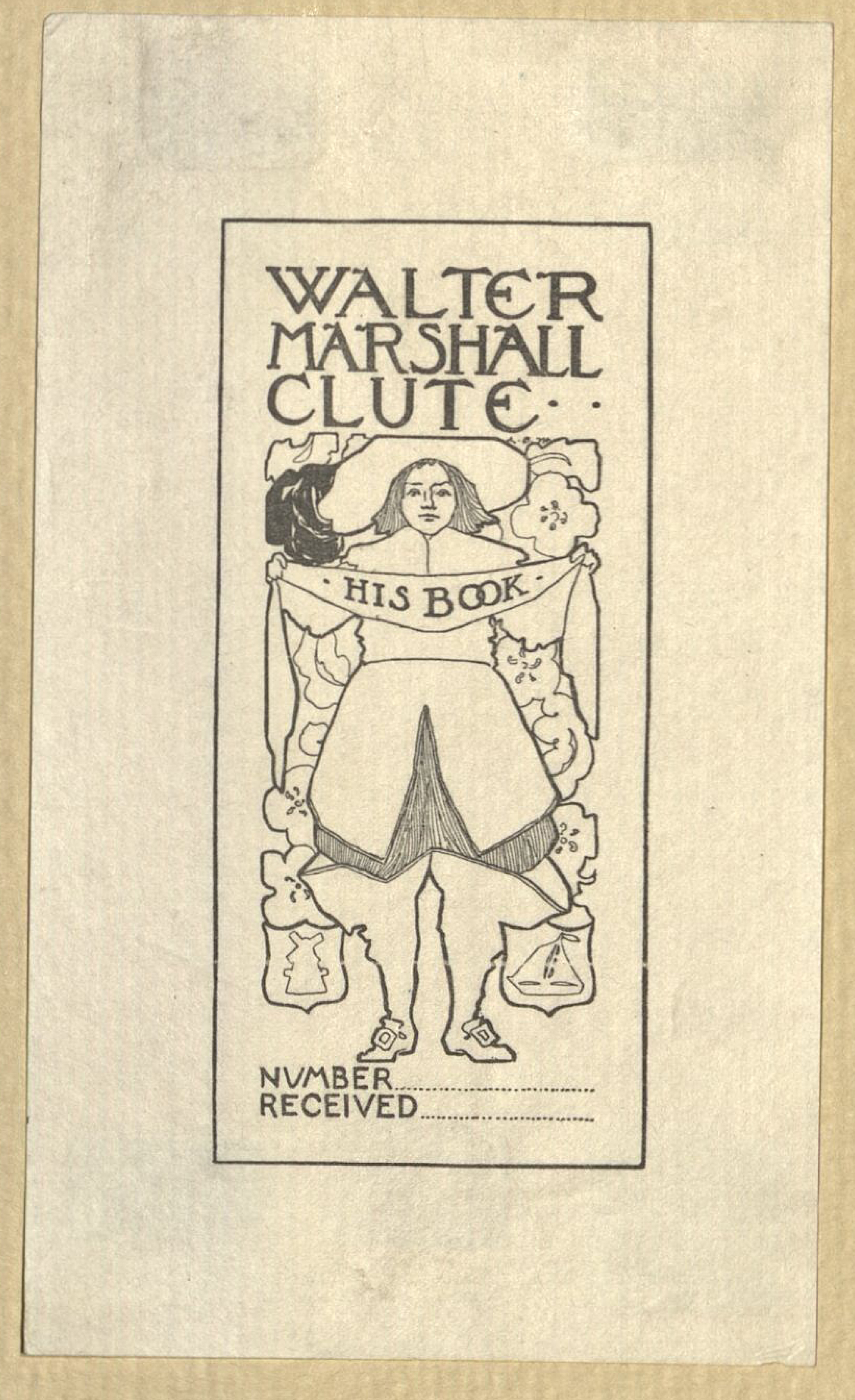 Bookplate of Walter Marshall Clute