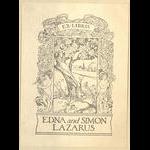 Bookplate of Edna & Simon Lazarus