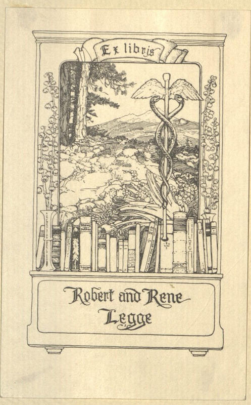 Bookplate of Rene & Robert Legge