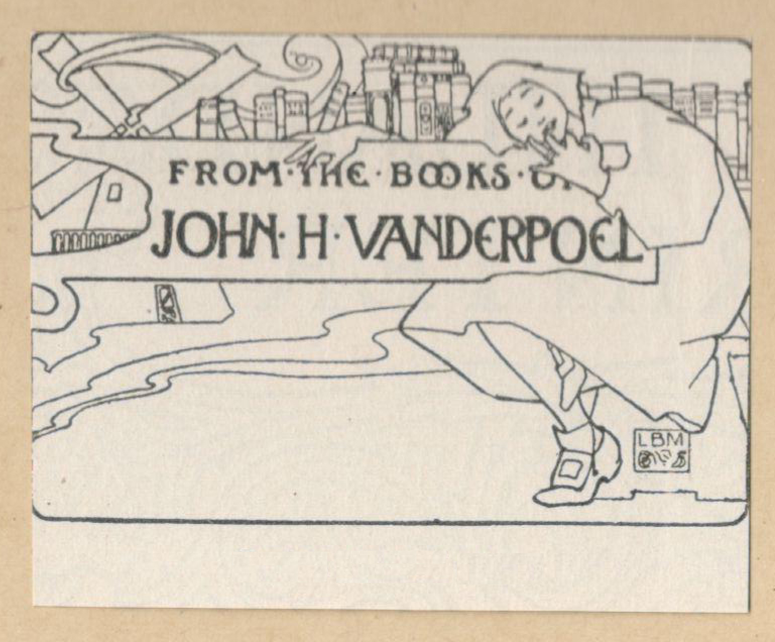 Bookplate of John H. Vanderpoel