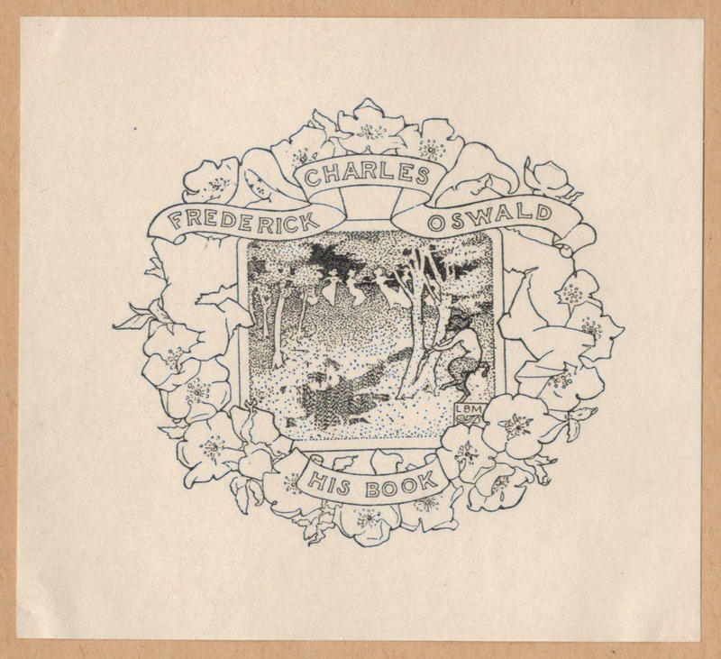Bookplate of Frederick Charles Oswald