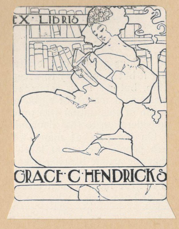 Bookplate of Grace C Hendricks