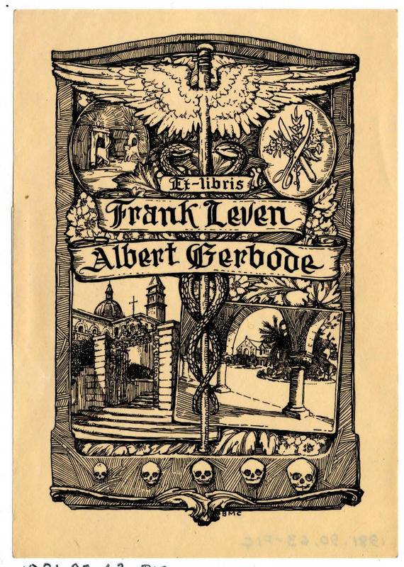 Bookplate of Frank Leven Albert Gerbode