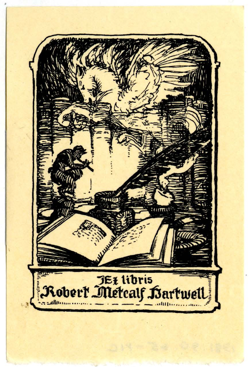 Bookplate of Robert Metcalf Hartwell
