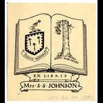 Bookplate of Mrs S. S. Johnson