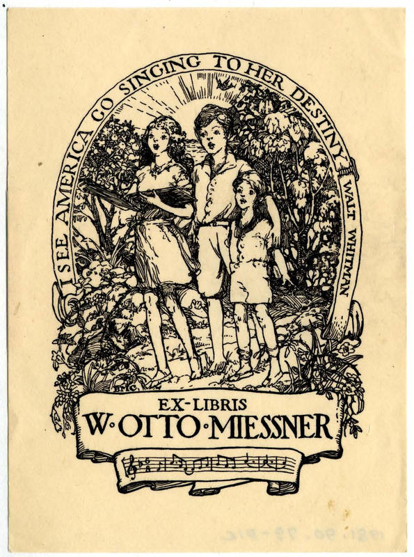 Bookplate of W. Otto Miessner