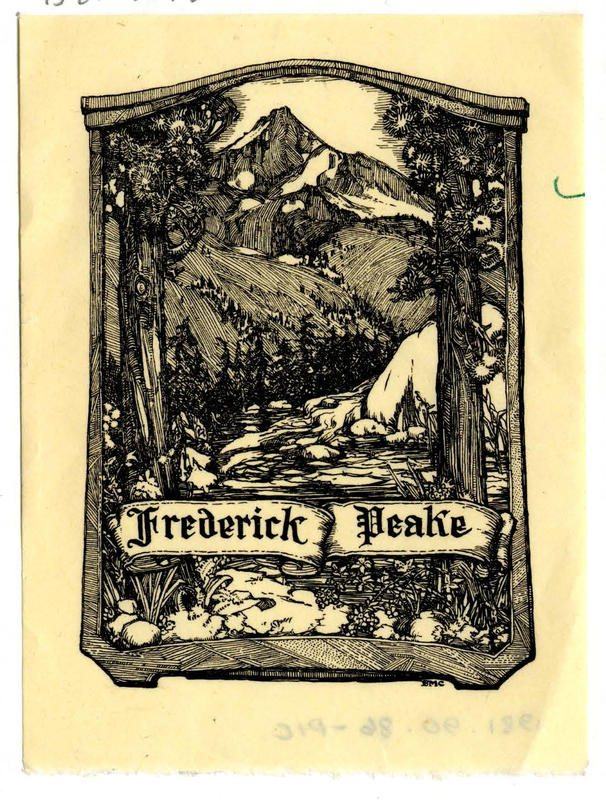 Bookplate of Frederick Peake