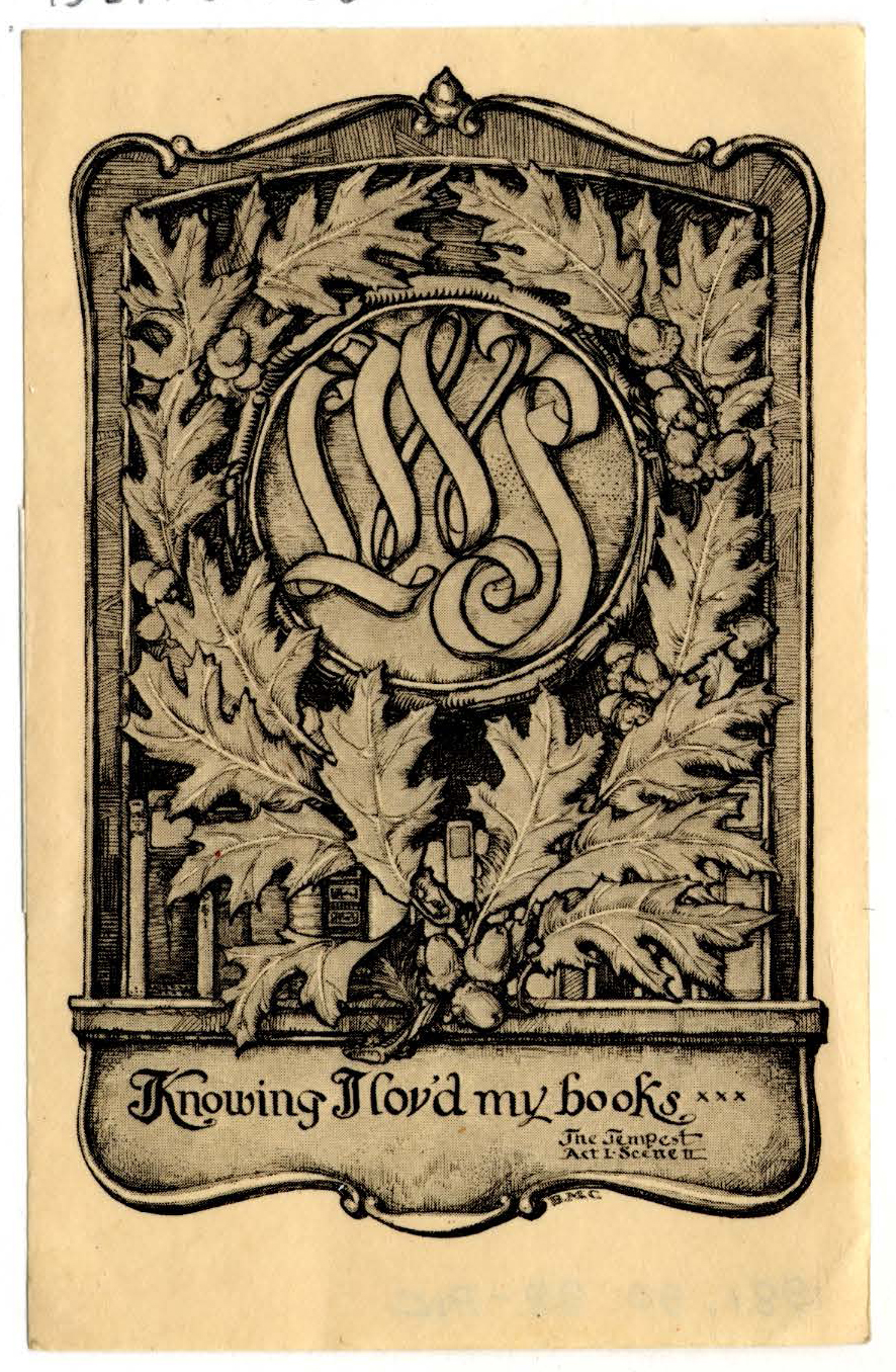 Bookplate of LWS