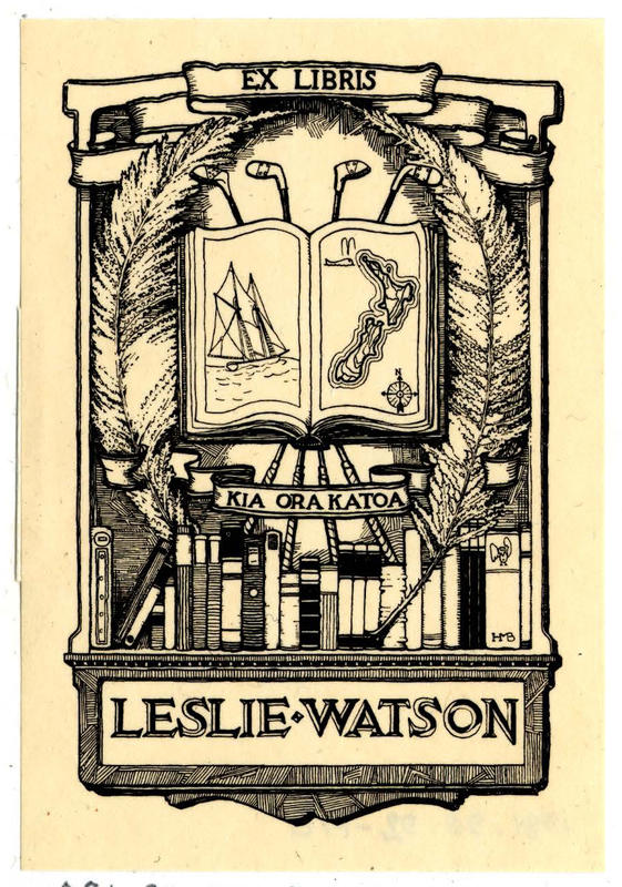 Bookplate of Leslie Watson