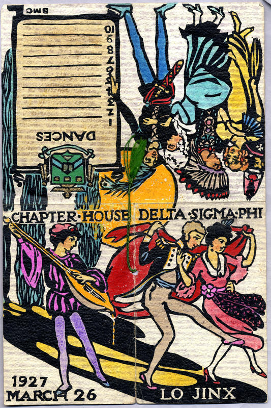 Dance Card Delta Sigma Phi Mar 27, 1927