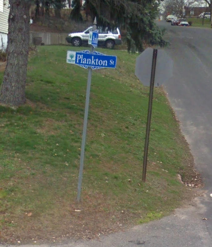 Plankton Street in Connecticut