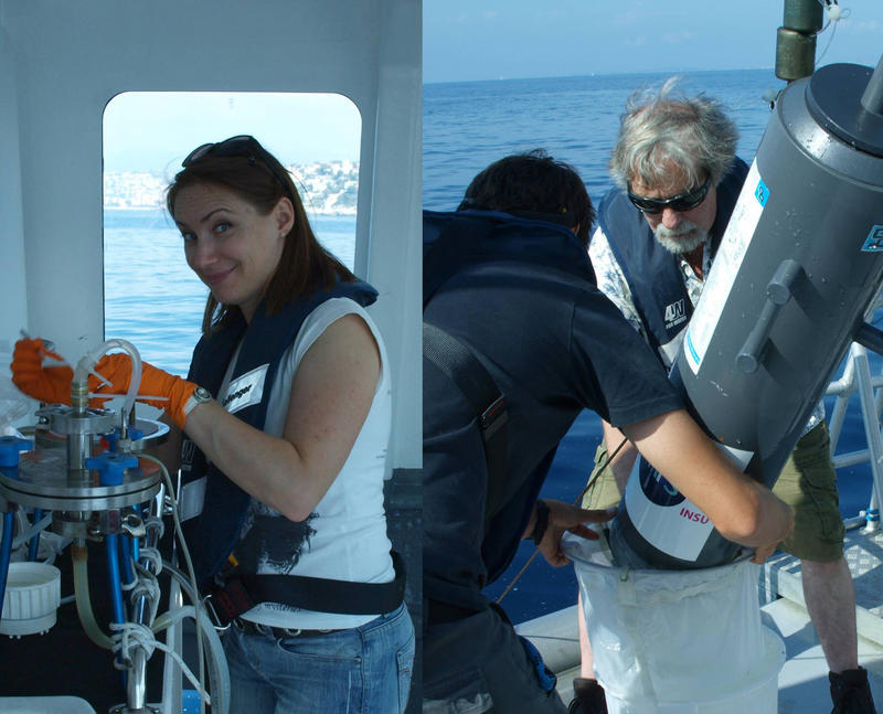 Maria in Lab  - John with Bucket