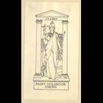 Bookplate of Mary Holbrook Strong.