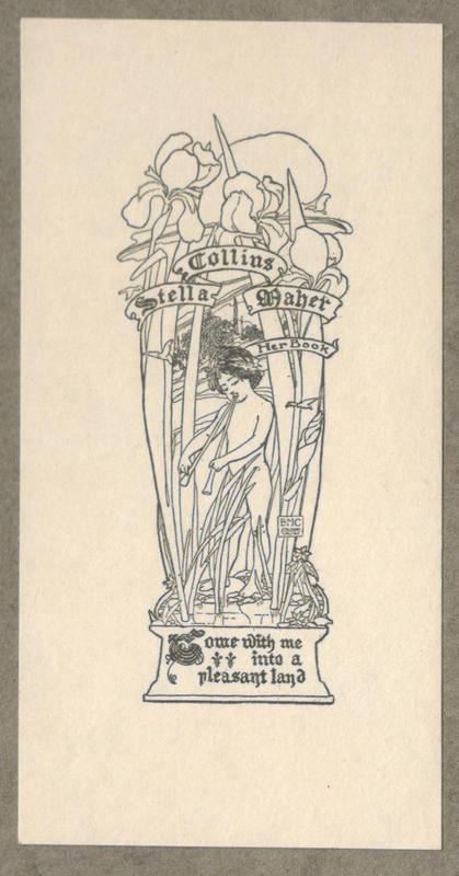 Bookplate of Stella Collins Maher